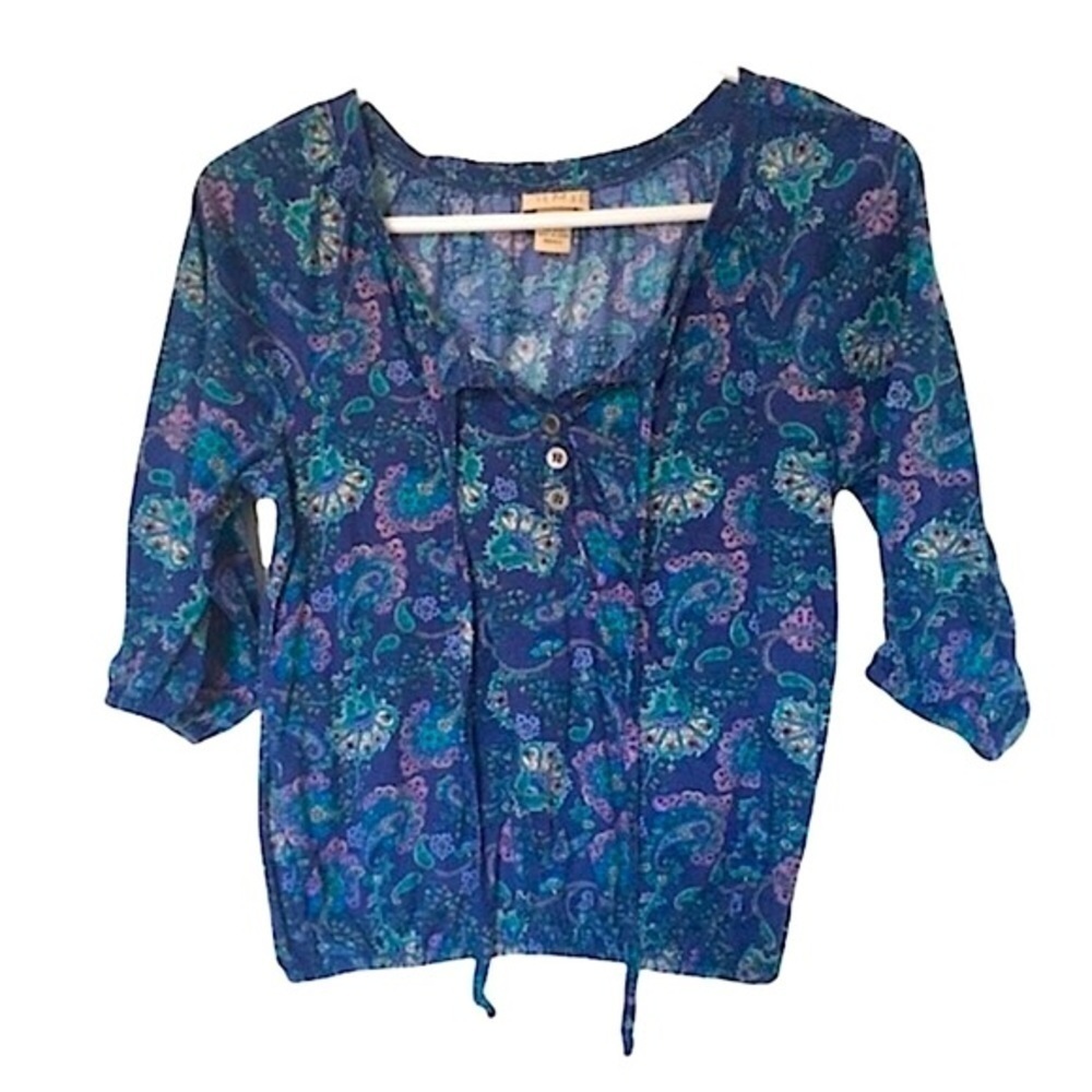 Rumor Blue Floral Top Size S